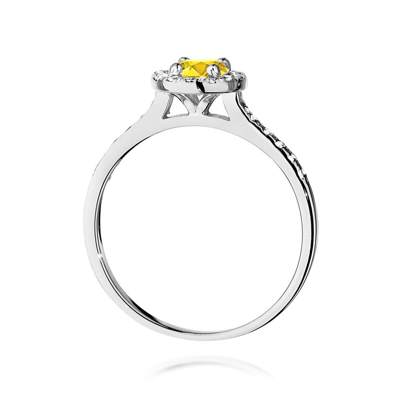 Inel Aur 14K cu Diamante Galbene de Laborator 0.74 ct, imaginea 11 din 12