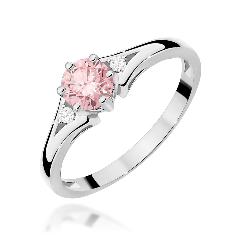 Inel Aur 9K cu Diamante Roz de Laborator 0.53 ct, imaginea 5 din 8
