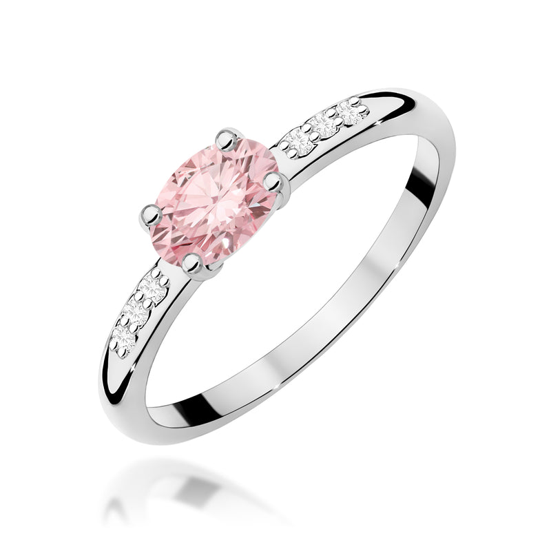 Inel Aur 9K cu Diamante Roz de Laborator 0.53 ct, imaginea 5 din 8