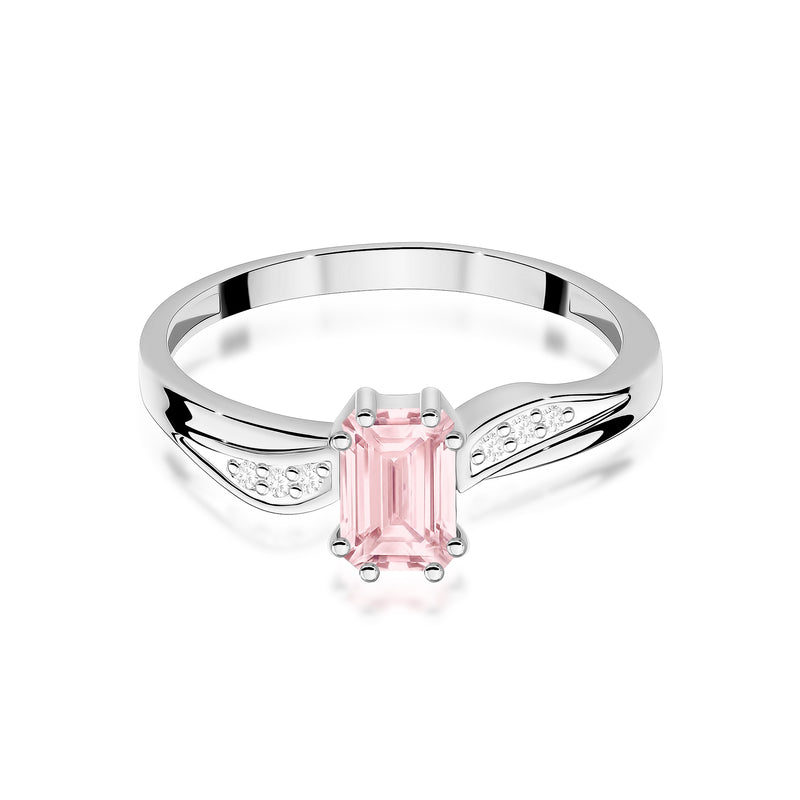 Inel Aur 9K cu Diamante Roz de Laborator 0.53 ct, imaginea 6 din 8