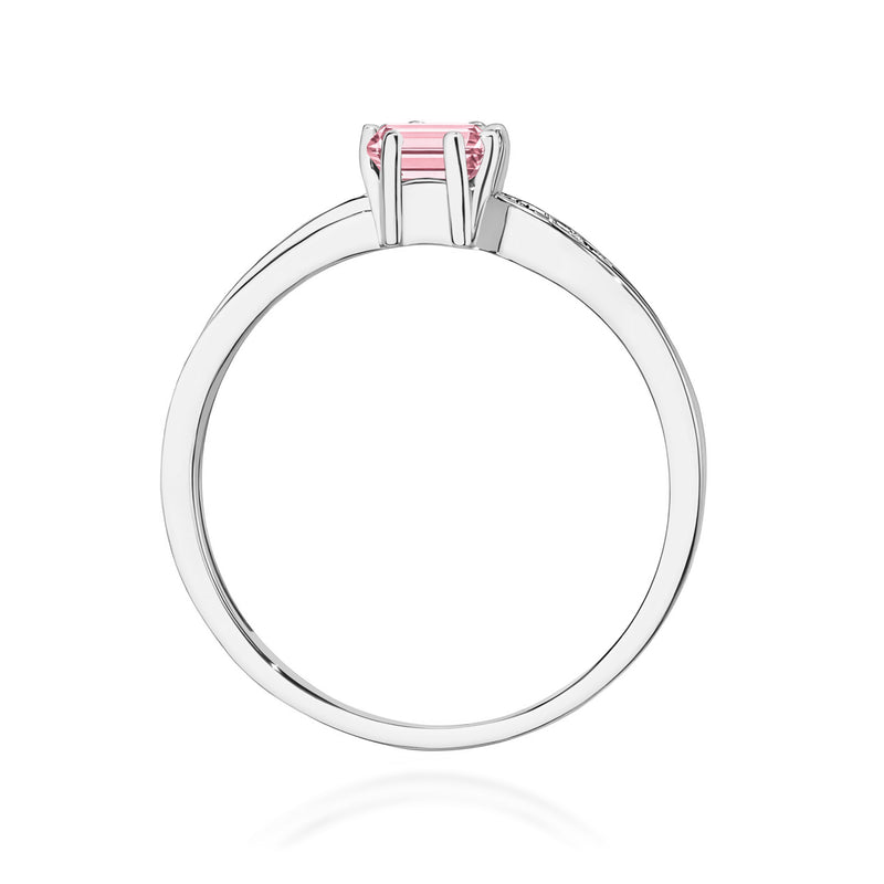 Inel Aur 9K cu Diamante Roz de Laborator 0.53 ct, imaginea 7 din 8
