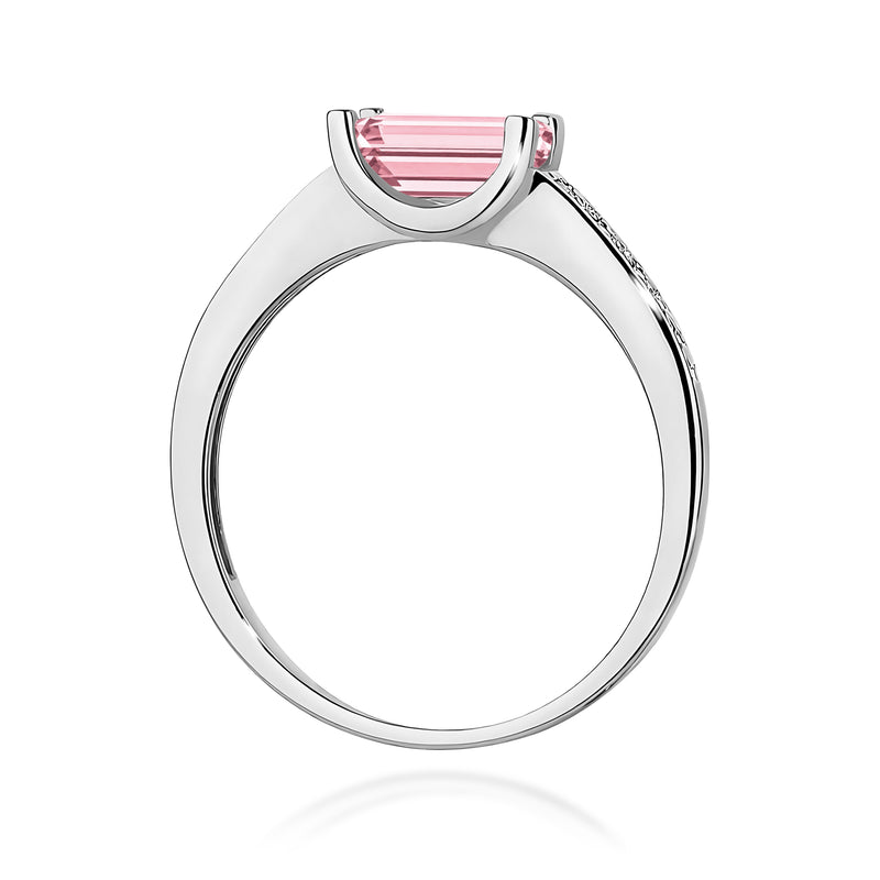 Inel Aur 9K cu Diamante Roz de Laborator 0.53 ct, imaginea 7 din 8