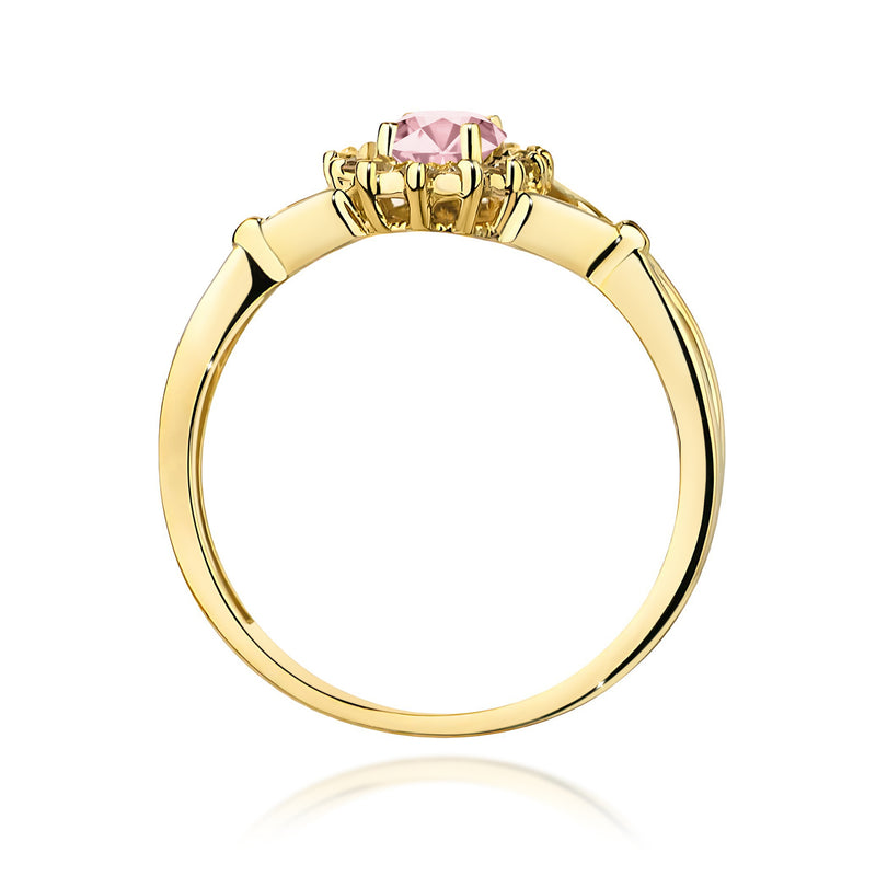 Inel Aur 9K cu Diamante Roz de Laborator 0.62 ct, imaginea 3 din 8