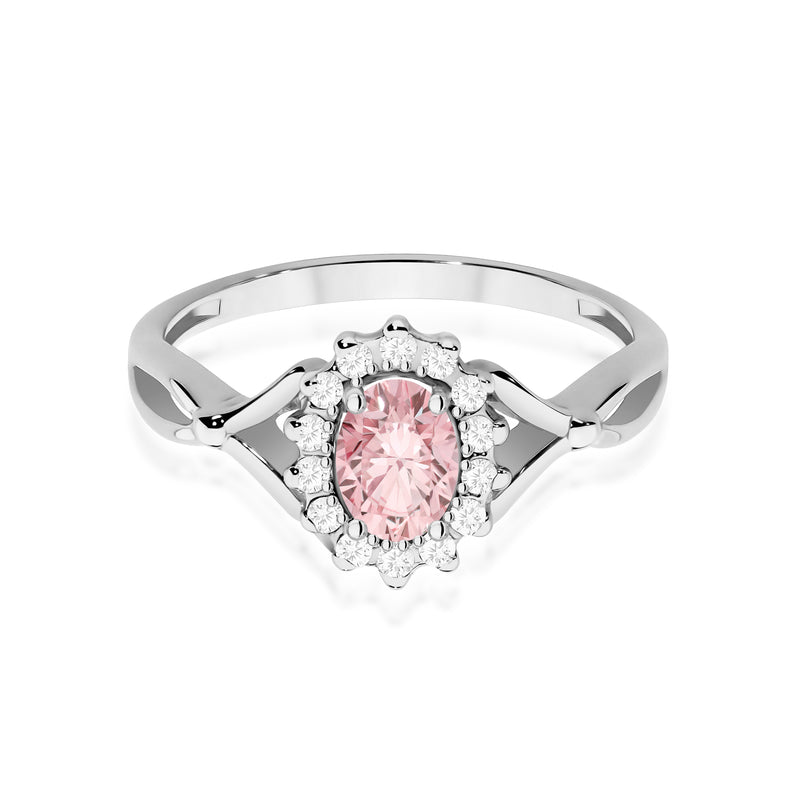 Inel Aur 9K cu Diamante Roz de Laborator 0.62 ct, imaginea 6 din 8