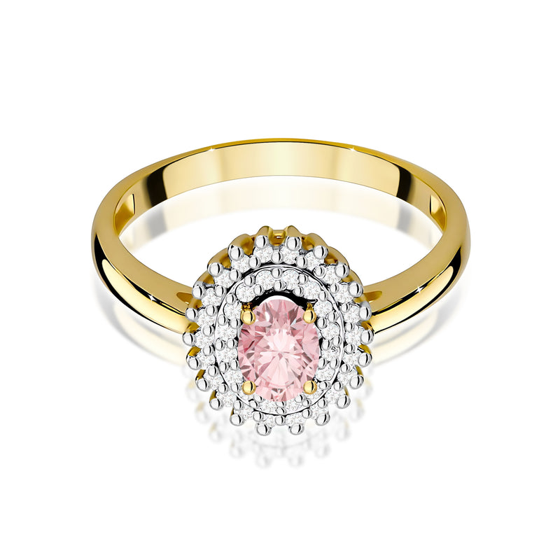 Inel Aur 9K cu Diamante Roz de Laborator 0.70 ct, imaginea 2 din 8