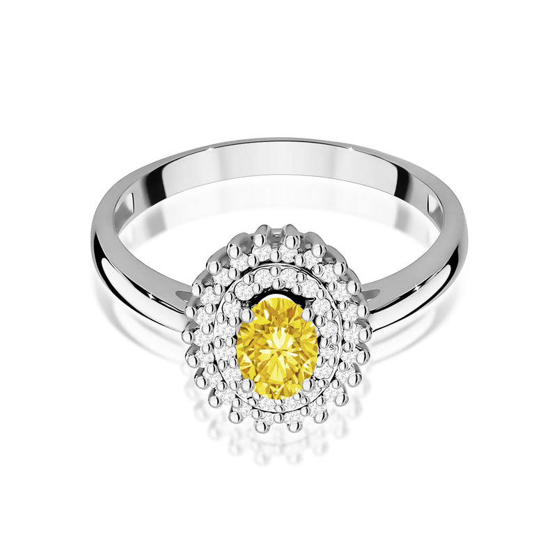 Inel Aur 9K cu Diamante Galbene de Laborator 0.70 ct, imaginea 6 din 8