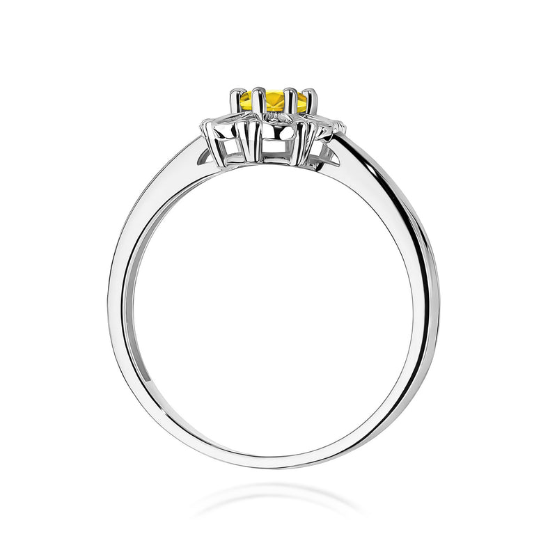 Inel Aur 9K cu Diamante Galbene de Laborator 0.57 ct, imaginea 7 din 8