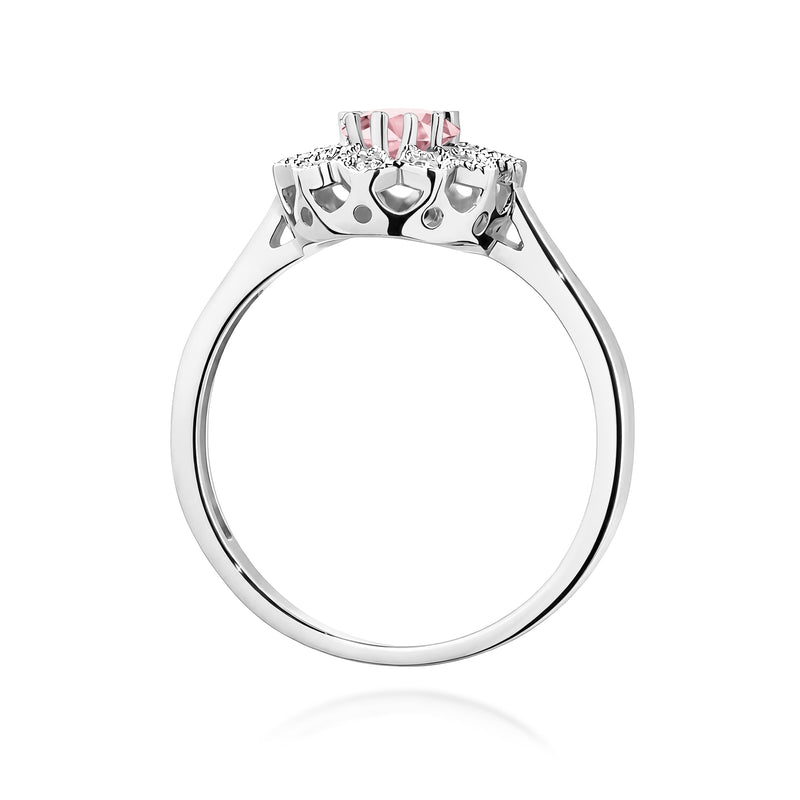 Inel Aur 9K cu Diamante Roz de Laborator 0.60 ct, imaginea 7 din 8