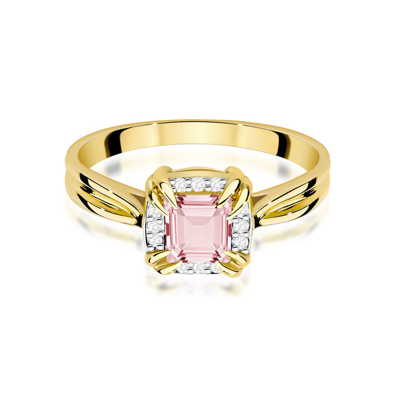 Inel Aur 9K cu Diamante Roz de Laborator 0.56 ct, imaginea 2 din 8