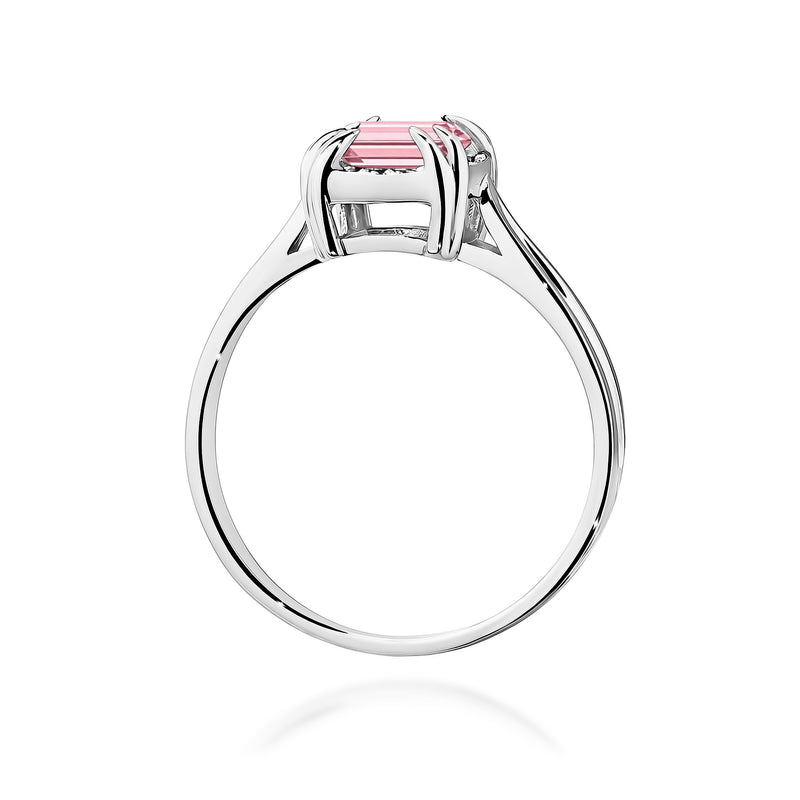 Inel Aur 9K cu Diamante Roz de Laborator 0.56 ct, imaginea 7 din 8