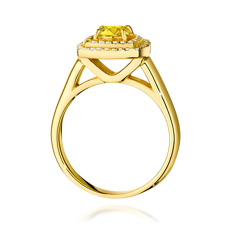 Inel Aur 9K cu Diamante Roz de Laborator 0.78 ct, imaginea 3 din 8