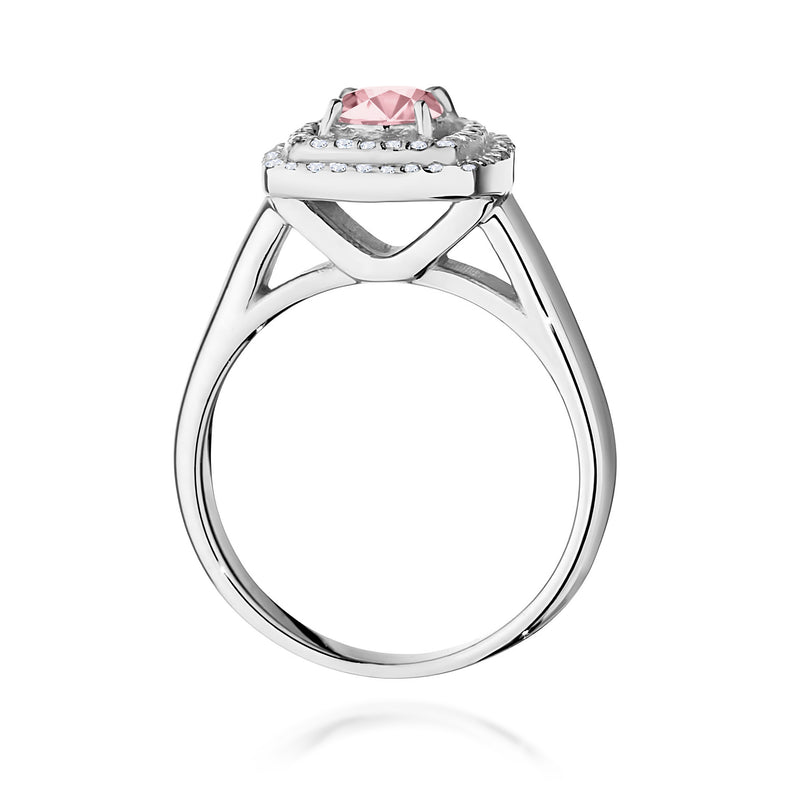 Inel Aur 9K cu Diamante Roz de Laborator 0.78 ct, imaginea 7 din 8