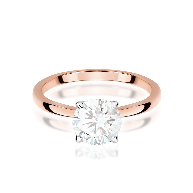 Inel Aur 14K cu Diamant Natural 1.00 ct, imaginea 5 din 9