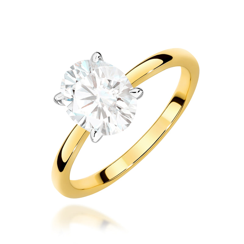 Inel Aur 14K cu Diamant Natural 1.00 ct — Aur galben