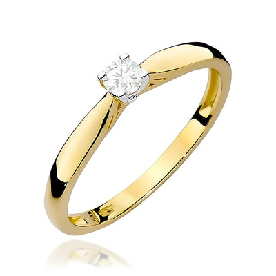 Inel Aur 9K cu Diamant de Laborator 0.10 ct