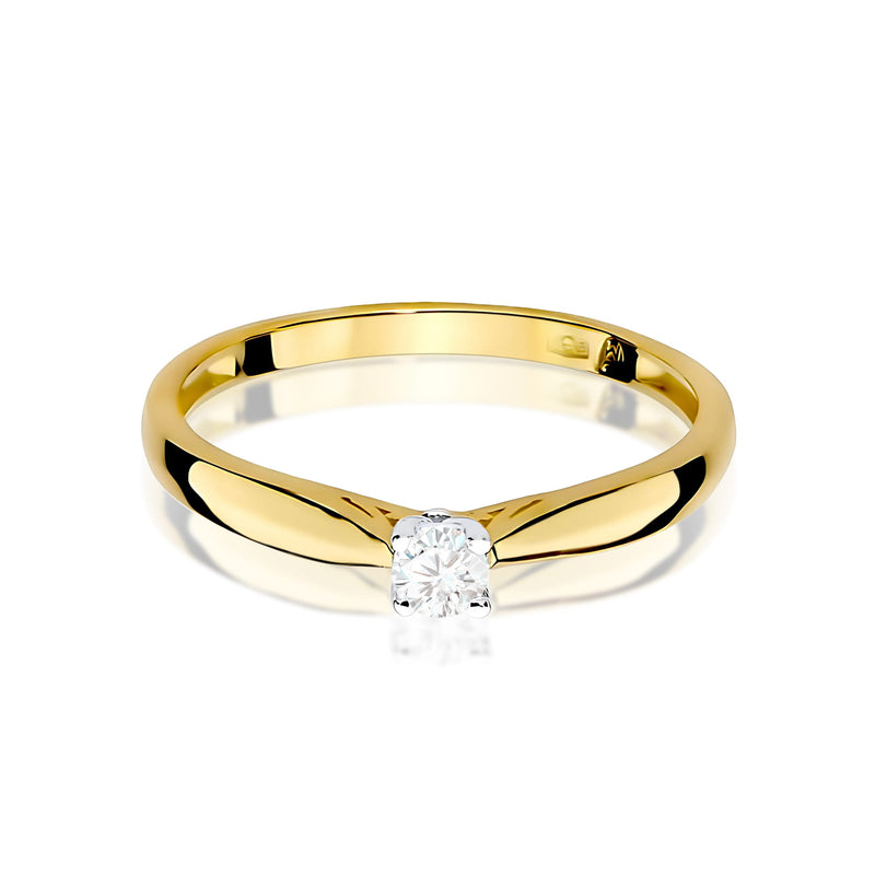 Inel Aur 9K cu Diamant de Laborator 0.10 ct, imaginea 2 din 8