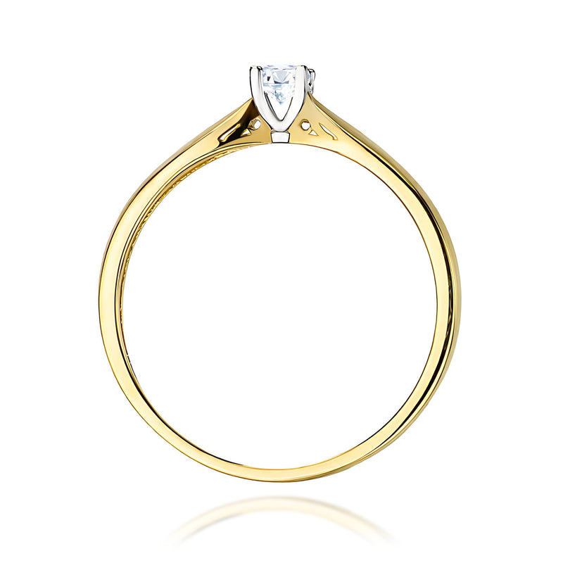 Inel Aur 9K cu Diamant de Laborator 0.10 ct, imaginea 3 din 8