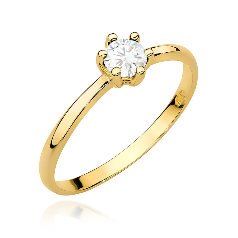Inel Aur 14K cu Diamant de Laborator 0.30 ct — Aur galben
