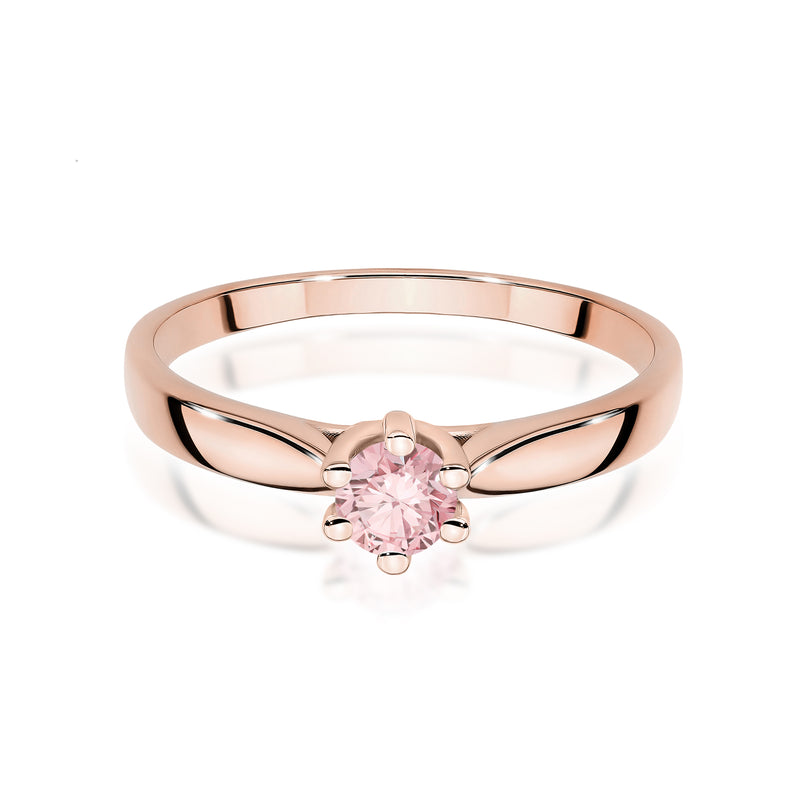 Inel Aur 14K cu Diamant Roz de Laborator 0.30 ct, imaginea 6 din 12