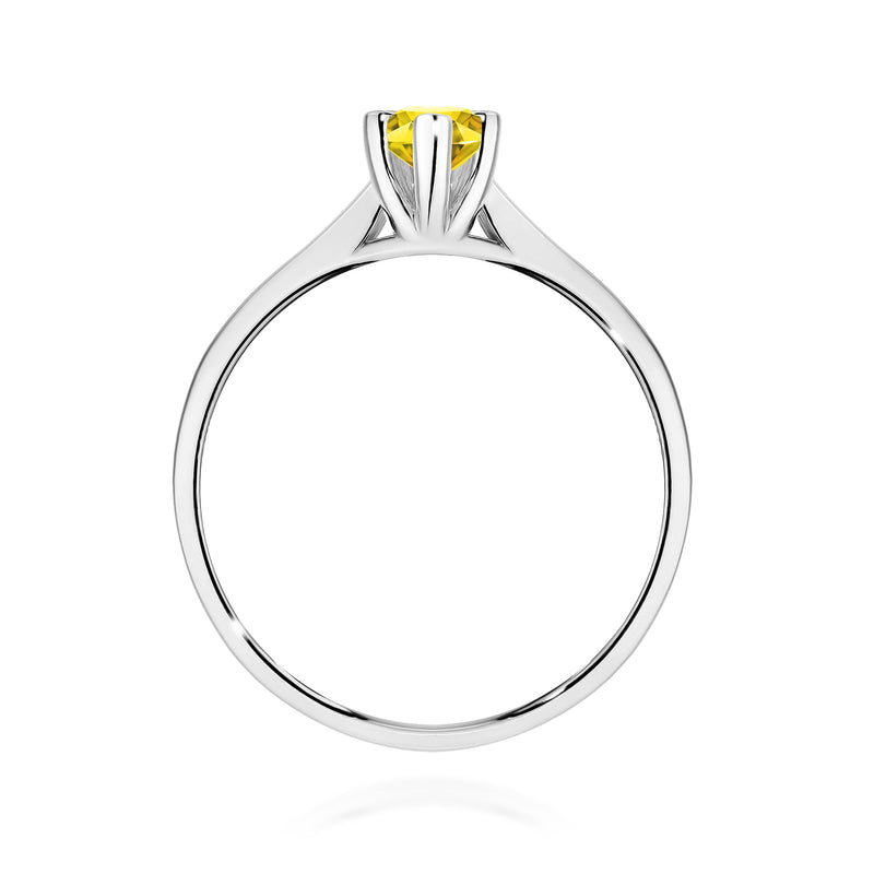 Inel Aur 14K cu Diamant Galben de Laborator 0.30 ct, imaginea 11 din 12