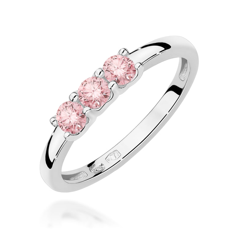 Inel Aur 14K cu Diamante Roz de Laborator 0.30 ct, imaginea 9 din 12