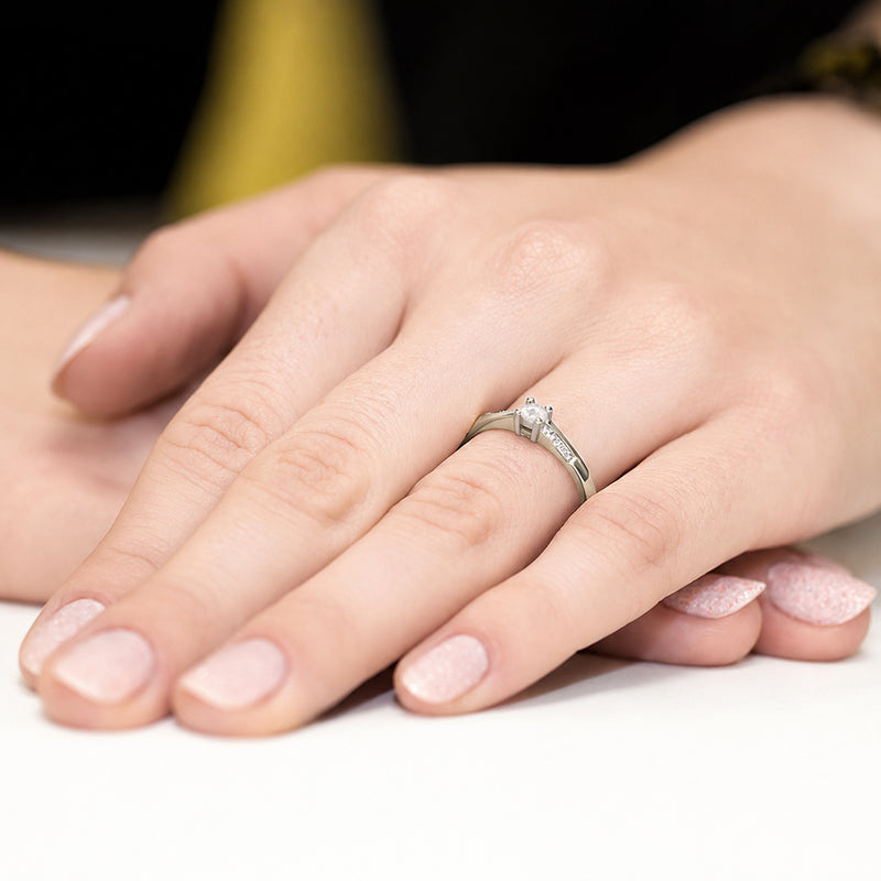 Inel Aur 14K cu Diamante de Laborator 0.19 ct, imaginea 12 din 12