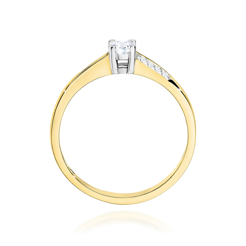 Inel Aur 14K cu Diamante de Laborator 0.19 ct, imaginea 3 din 12