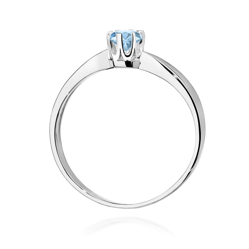 Inel Aur 9K cu Diamant Albastru de Laborator 0.50 ct, imaginea 6 din 6
