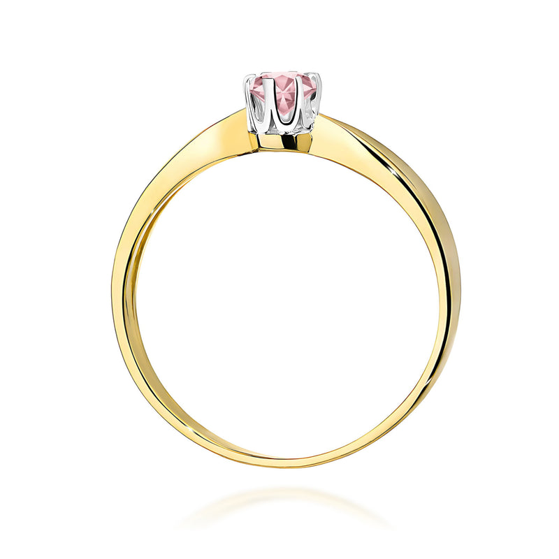 Inel Aur 9K cu Diamant Roz de Laborator 0.30 ct, imaginea 3 din 8