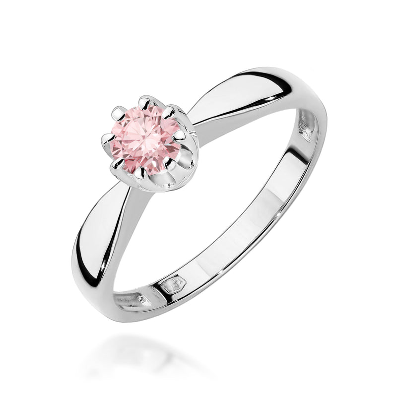 Inel Aur 9K cu Diamant Roz de Laborator 0.30 ct, imaginea 5 din 8