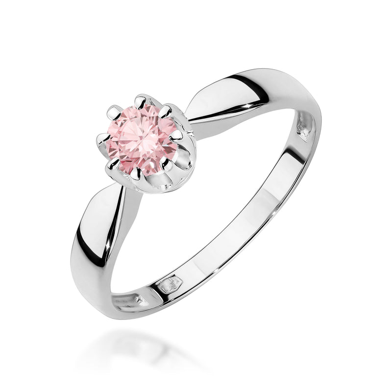 Inel Aur 9K cu Diamant Roz de Laborator 0.50 ct, imaginea 4 din 6