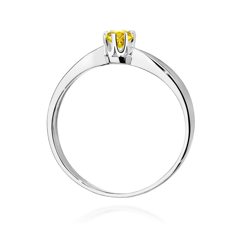 Inel Aur 9K cu Diamant Galben de Laborator 0.30 ct, imaginea 7 din 8
