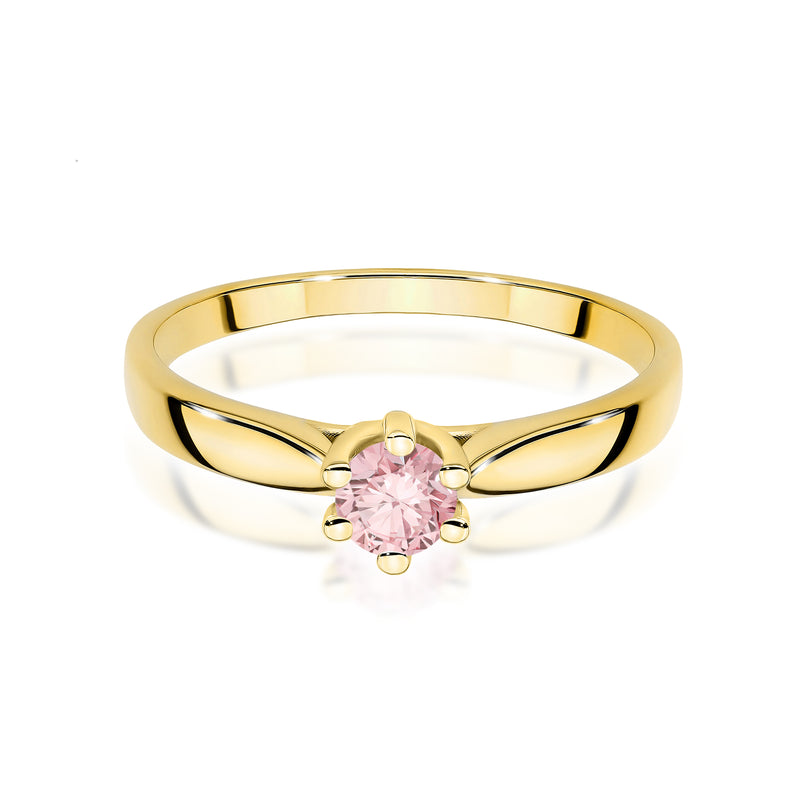 Inel Aur 9K cu Diamant Roz de Laborator 0.30 ct, imaginea 2 din 8