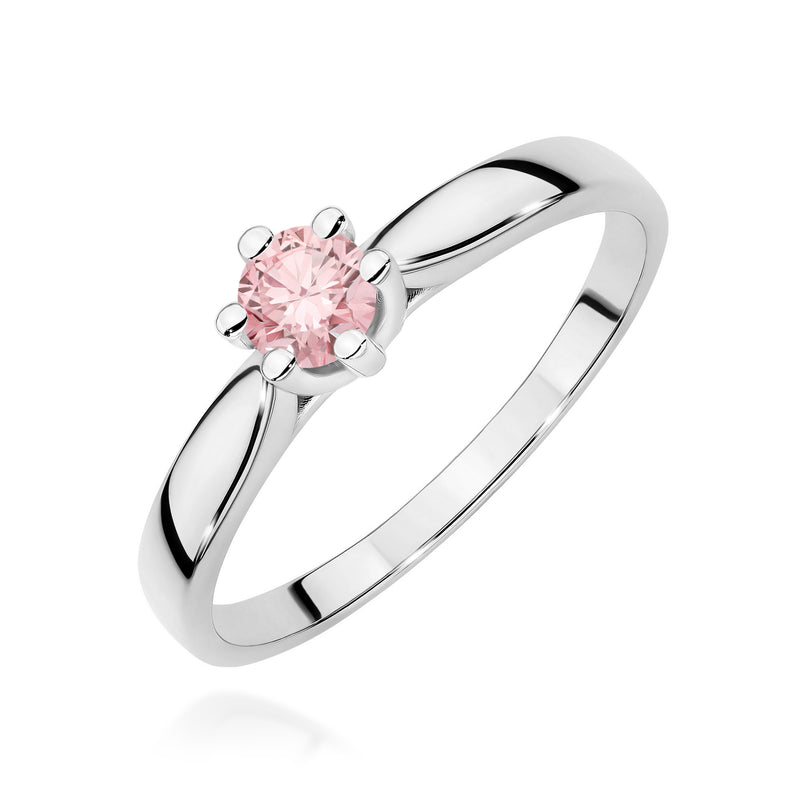Inel Aur 9K cu Diamant Roz de Laborator 0.30 ct, imaginea 5 din 8