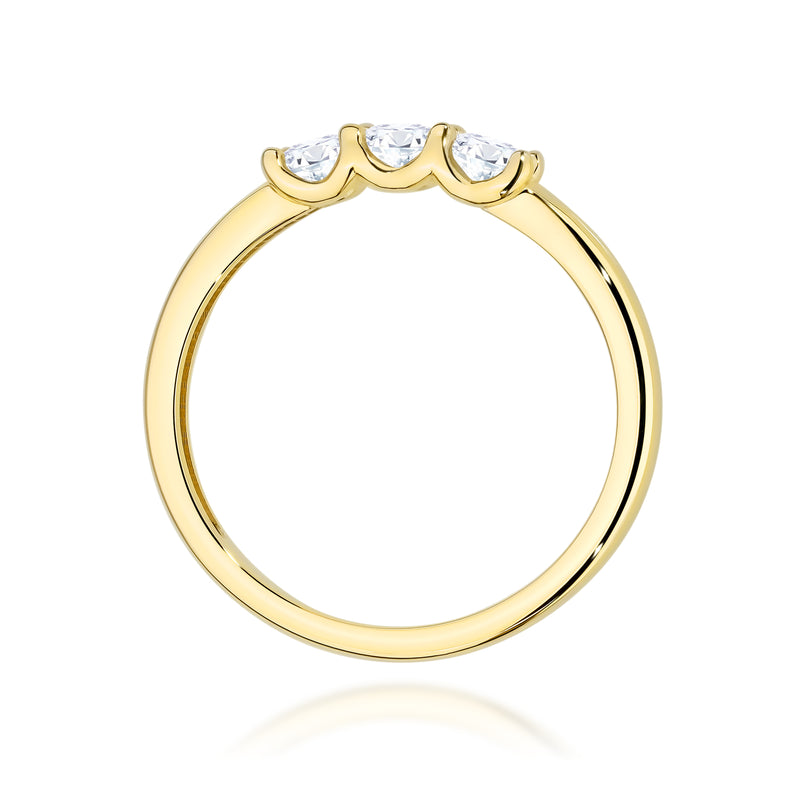 Inel Aur 9K cu Diamante Naturale 0.30 ct, imaginea 3 din 8