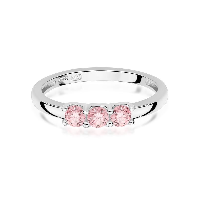 Inel Aur 9K cu Diamante Roz de Laborator 0.30 ct, imaginea 6 din 8