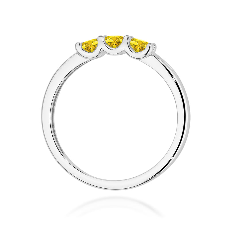 Inel Aur 9K cu Diamante Galbene de Laborator 0.30 ct, imaginea 7 din 8