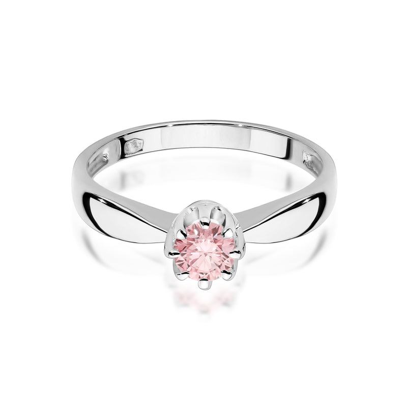 Inel Aur 14K cu Diamant Roz de Laborator 0.30 ct, imaginea 10 din 12