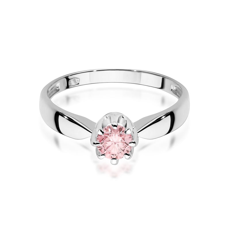 Inel Aur 14K cu Diamant Roz de Laborator 0.50 ct, imaginea 8 din 9