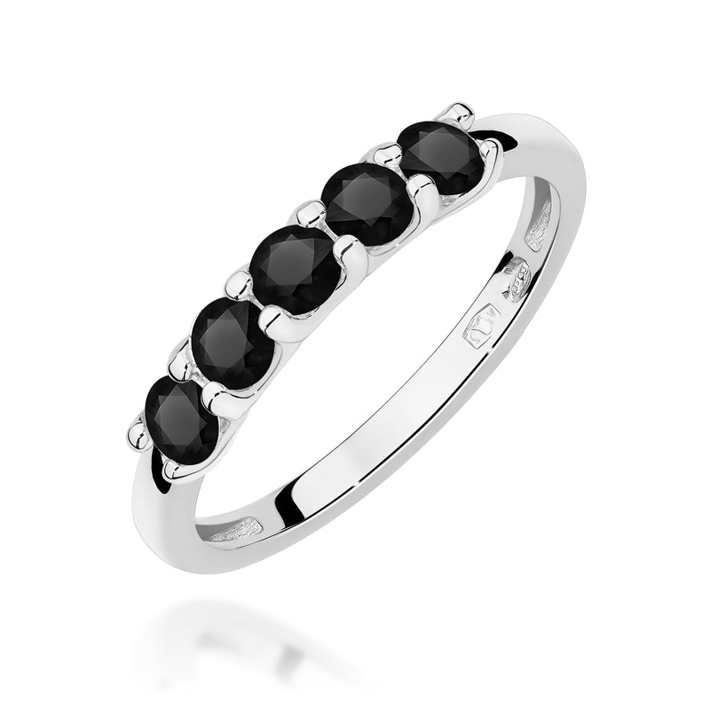 Inel Aur 14K cu Diamante Naturale Negre 0.60 ct, imaginea 9 din 12