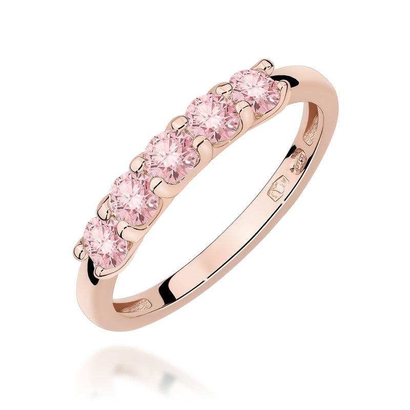 Inel Aur 14K cu Diamante Roz de Laborator 0.50 ct, imaginea 5 din 12