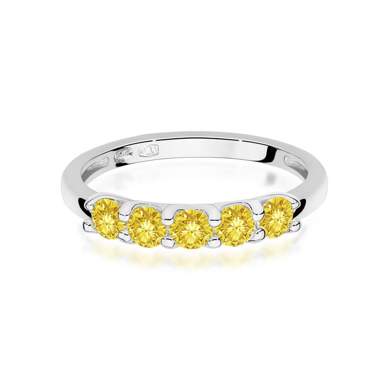 Inel Aur 14K cu Diamante Galbene de Laborator 0.50 ct, imaginea 10 din 12