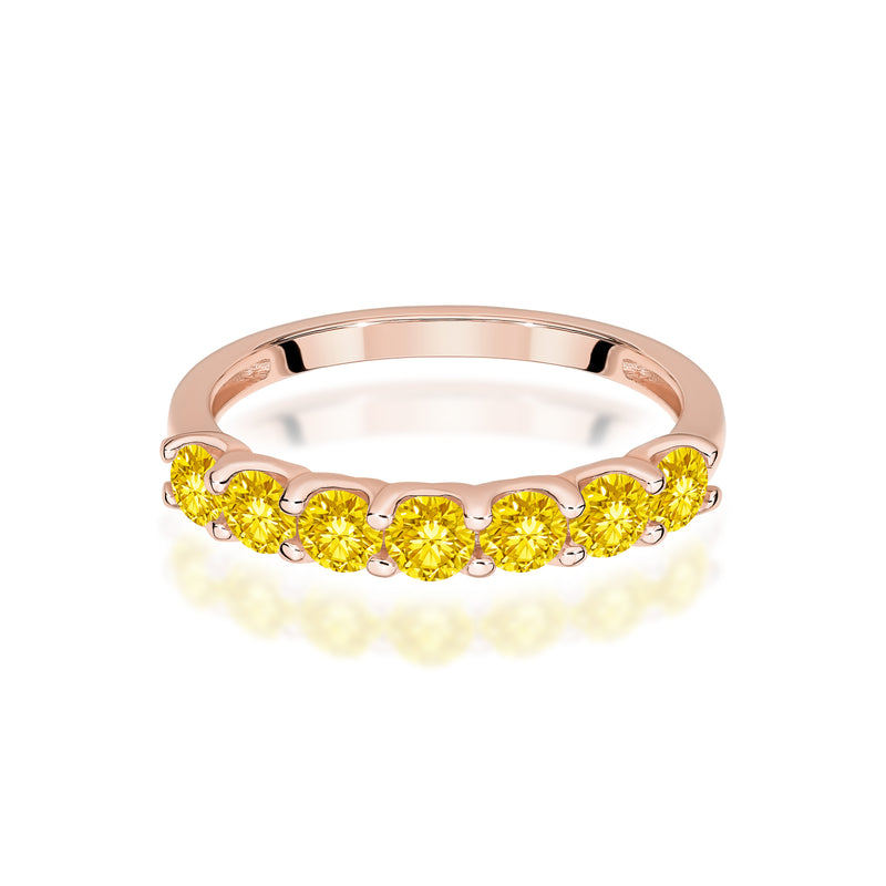 Inel Aur 14K cu Diamante Galbene de Laborator 0.70 ct, imaginea 6 din 12