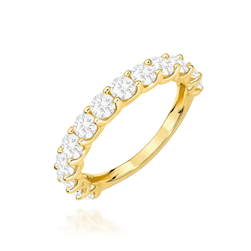 Inel Aur 9K cu Diamante de Laborator 1.30 ct — Aur galben