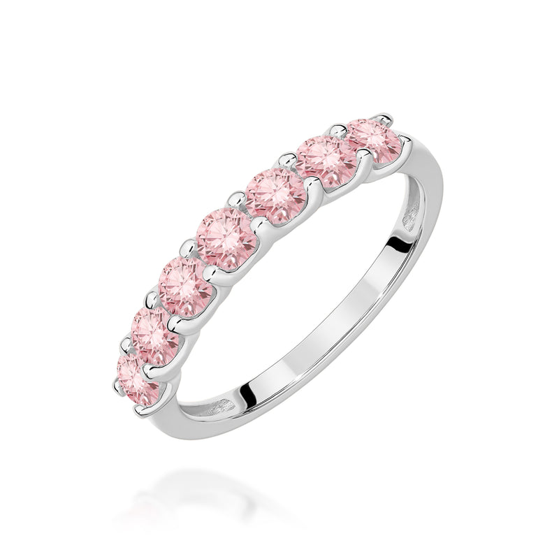 Inel Aur 9K cu Diamante Roz de Laborator 0.70 ct, imaginea 5 din 8