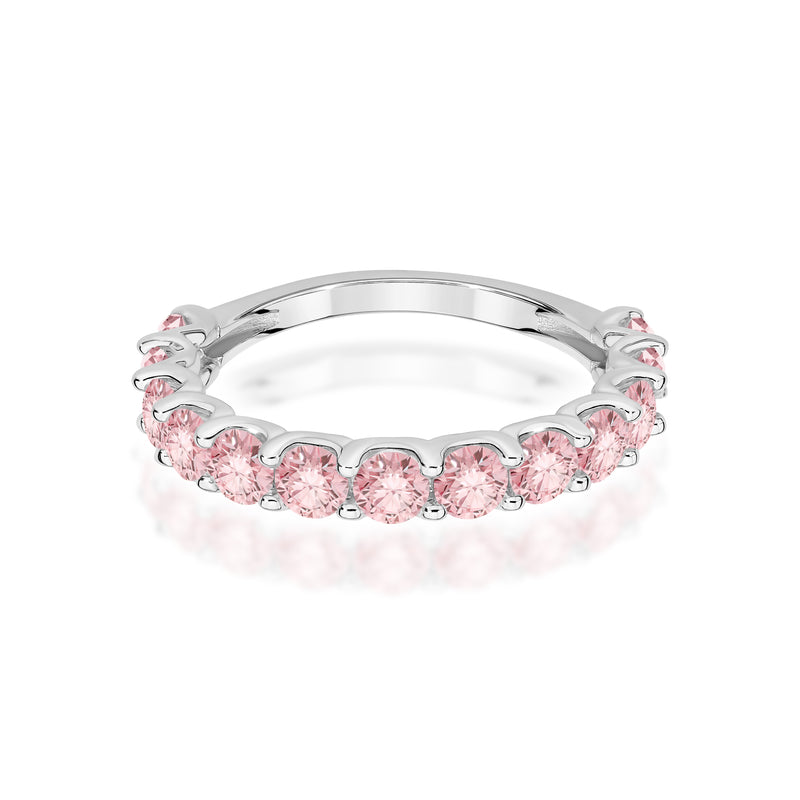 Inel Aur 9K cu Diamante Roz de Laborator 1.30 ct, imaginea 6 din 8