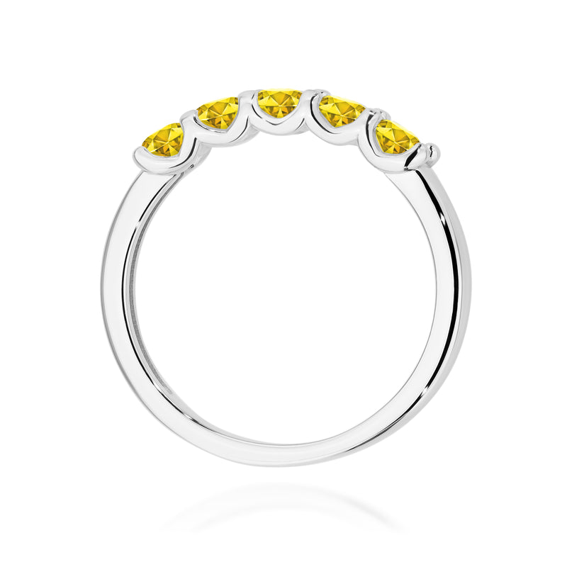 Inel Aur 9K cu Diamante Galbene de Laborator 0.50 ct, imaginea 7 din 8