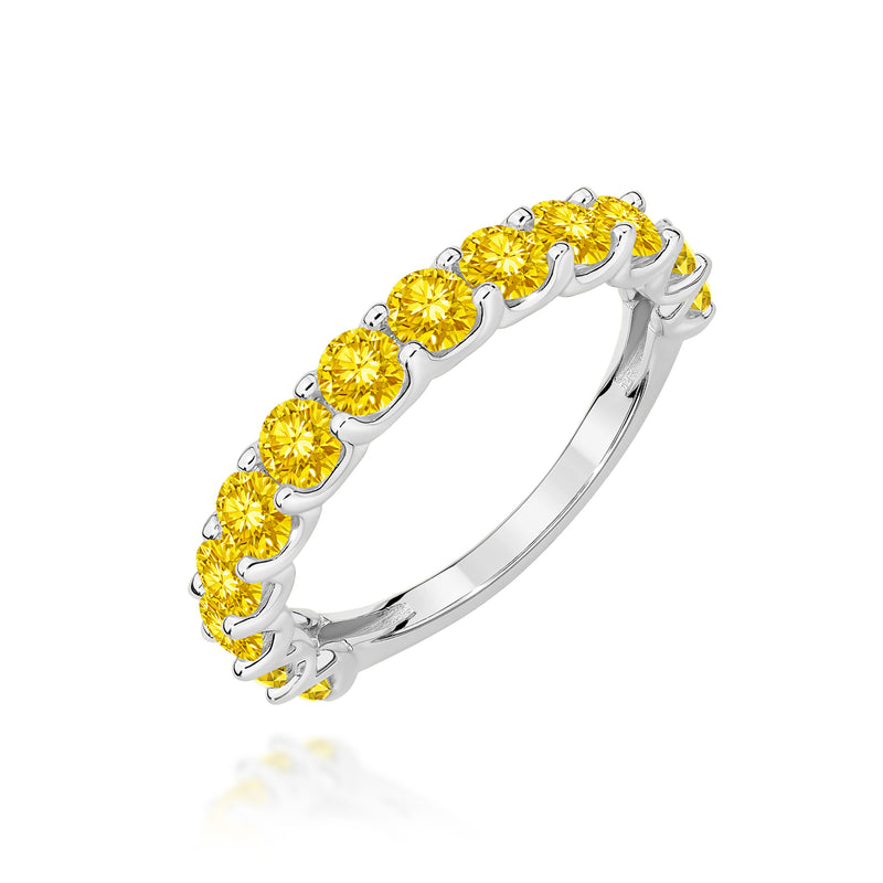 Inel Aur 9K cu Diamante Galbene de Laborator 1.30 ct, imaginea 5 din 8