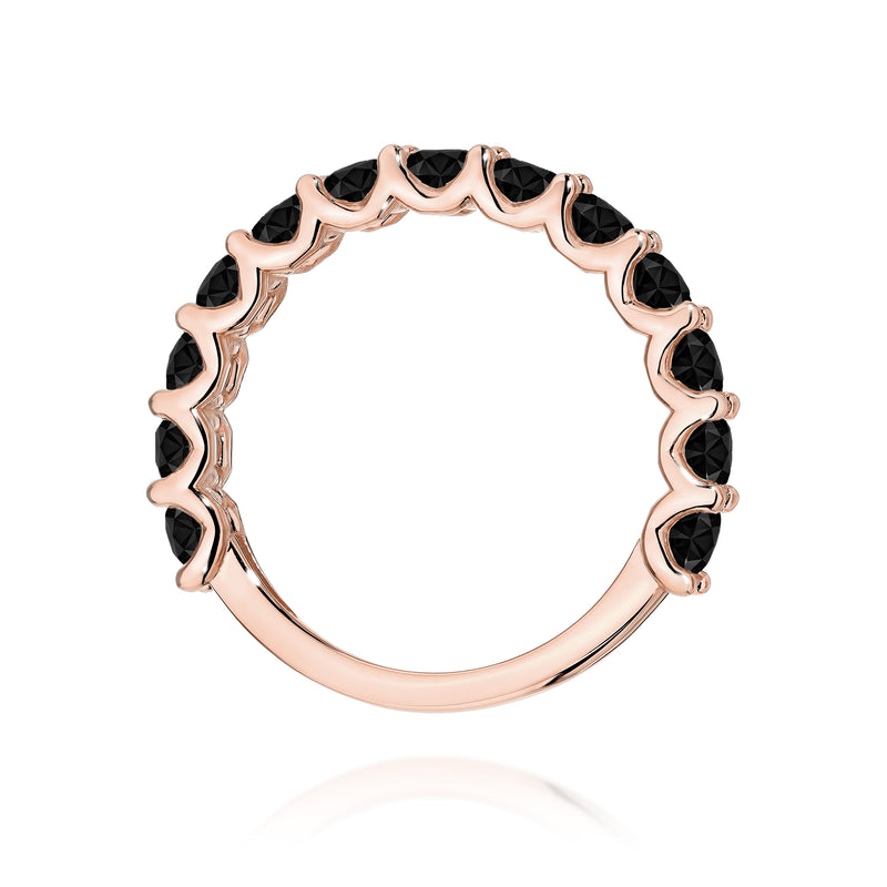 Inel Aur 14K cu Diamante Naturale Negre 1.56 ct, imaginea 7 din 12