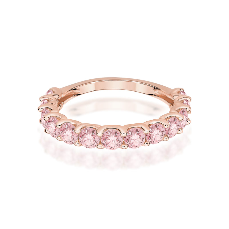 Inel Aur 14K cu Diamante Roz de Laborator 1.30 ct, imaginea 6 din 12